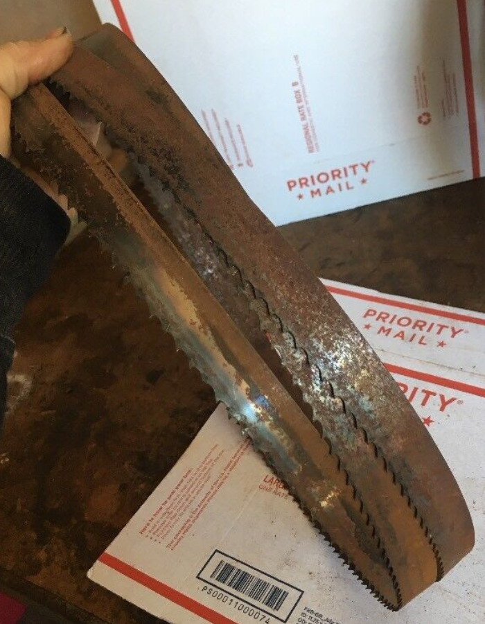 Sawmill blade sharpening services near me. Clean rusty blades before sending them to be sharpened and set.