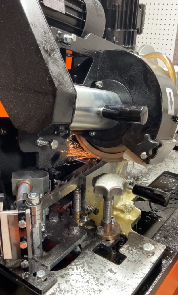 Sharpener used for band sawmill blades