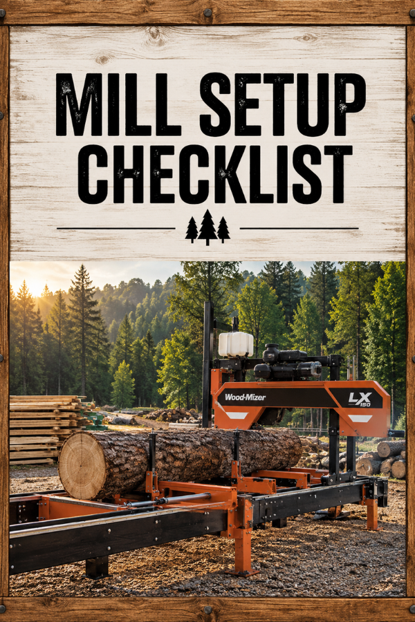 sawmill setup checklist